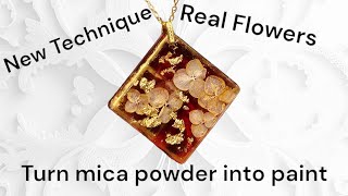 NEW TECHNIQUE Turn Mica Powder Into Liquid Paint [upl. by Aerdnua270]