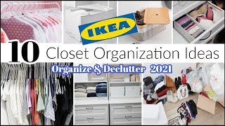 10 IKEA Closet Organization Ideas You Need  Declutter  Organize With Me 2021 \ Home Organizing [upl. by Atiekram]