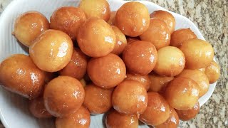 Sweet ball Gemat Homemade how to make gemat Arabian dessert [upl. by Norah779]