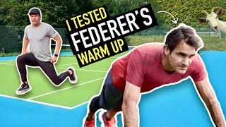 I Tested Roger Federer’s Warm Up Routine tennis [upl. by Jemima]