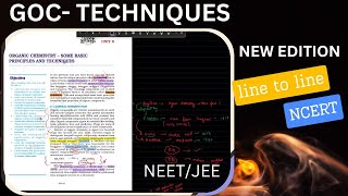 NCERT line by line GOC📚  🧪Techniques and purification NCERT  NEW EDITION  one shot  NEETJEE [upl. by Adohr]