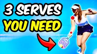 3 Pickleball Serves You NEED to Master Now [upl. by Eduj214]