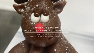 Recette de Modelages de Noël à la pâte damandes au chocolat [upl. by Pavyer]