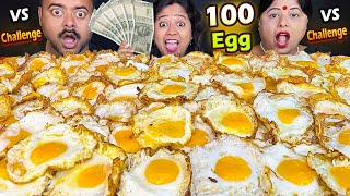 100 SUNNY SIDE UP EGGS EATING CHALLENGE  EATING 100 EGGS Mukbang Food Challenge  Eating Show [upl. by Austreng]