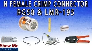 N Female Crimp Connector For RG58 amp LMR195  Perfect For DIY Installs [upl. by Anitak]