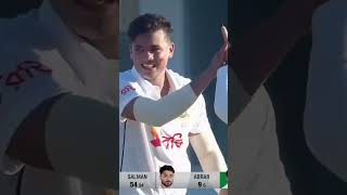 Salman Ali Agha vs Taskin Ahmed PAKvBAN TestOnHai SportsCentral Shorts PCB M8A1K [upl. by Nylasej]