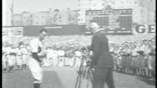 Movietone News 1939 Lou Gehrig Appreciation Day [upl. by Siri]