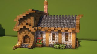 Minecraft Medieval House Tutorial [upl. by Lucienne]