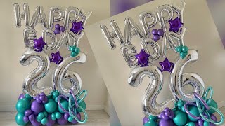 Birthday balloon decoration ideas  26th birthday decoration ideas at home balun dekoresan birthday [upl. by Stanwinn634]