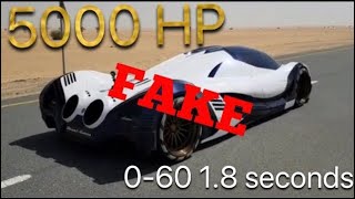 FAKE CRAZY FIRST TEST Devel Sixteen V16 5000 HP 060 18 seconds top speed 560 km or 348 mph [upl. by Nevyar976]