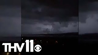 Tornado spotted near Mayflower Arkansas [upl. by Nepean804]