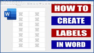 How to make labels in Word  Microsoft Word tutorial [upl. by Gyasi77]