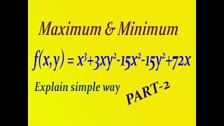 Simple explain amp easy method Maximum amp Minimum values of the function examplePART2 [upl. by Trella]