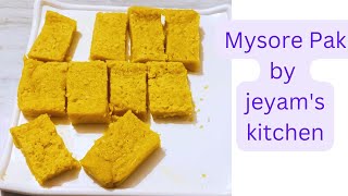 Mysore pak Recipe  soft ghee Mysore pak  Easy Sweet Recipes  jeyams kitchen [upl. by Uile]