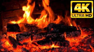 Perfect Relaxing Evening With Cozy Fireplace 4K 🔥 10 Hours Crackling Fire Sounds With Burning Logs [upl. by Nicole972]