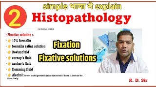 Fixatives  Fixation type of fixatives in Histopathology [upl. by Macrae]