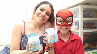 MAMÃE ARANHA E PEQUENO HOMEM ARANHA BRINQUEDOS SUPER LEGAIS [upl. by Irem675]