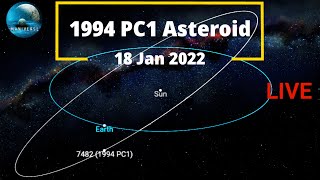 LIVE 1994 PC1 Asteroid  Close Approach on 18 January 2022 [upl. by Alliuqat169]