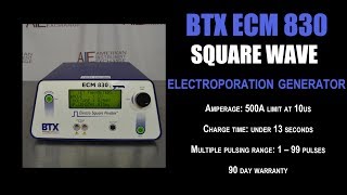 BTX ECM 830 Electroporation Generator 1249X CELL MANIP [upl. by Oglesby168]