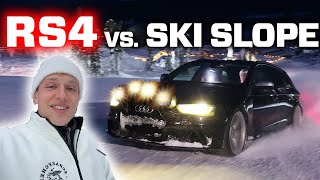 AUDI RS4 B8 QUATTRO VS SKISLOPE  WORST BEST RECOVERY MISSION EVER [upl. by Pros]