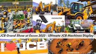 JCB Mega Show at Excon  3DX Backhoe  Excavator  Hydrogen JCB  EMI  Finance  DownPayment [upl. by Derreg]