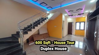 House Tour 600 Sqft  2 BHK Duplex House With Interior with Modular kitchen [upl. by Tebor]