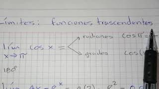 Cálculo límites de funciones trascendentes [upl. by Aehtla945]