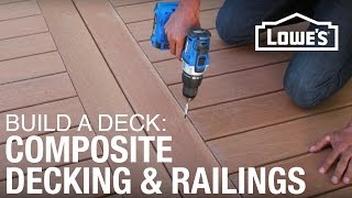 How To Build a Deck  Composite Decking amp Railings 3 of 5 [upl. by Pennebaker]