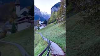 Lauterbrunnen Switzerland in autumn 🍁🍂🇨🇭 [upl. by Hilly332]