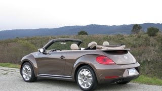 2013 Volkswagen Beetle Convertible Review and Road Test [upl. by Natsirc]