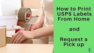 How To Print USPS Shipping Labels From Home and Request Pickup [upl. by Ambrosia509]