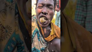 Hadzabe tribe dont Joke with food 😂😋‼️ See How Hot it is but still eating hadzabetribe food [upl. by Kesley]