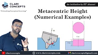 Numerical Examples on Metacentric Height of a Floating Body  Hindi [upl. by Rtoip]