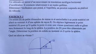 DYNAMIQUE ExercicesCorrigés détaillés sur Mouvement du Centre d’Inertiepartie01Bac2 [upl. by Neenahs752]