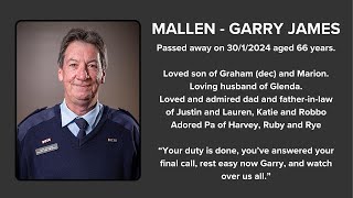 Funeral of Garry Mallen [upl. by Sandell833]