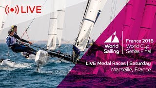 LIVE  Sailings World Cup Series Final Marseille  Medal Races  Saturday 9th June [upl. by Evania]