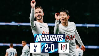 TOTTENHAM HOTSPUR 20 FULHAM  PREMIER LEAGUE HIGHLIGHTS  SON amp MADDISON SEND SPURS TOP [upl. by Ativla]