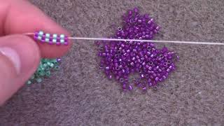 Learn the Odd Count Peyote Stitch  A Beginner Beading Tutorial by Aura Crystals [upl. by Majka]