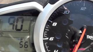 Triumph Street Triple  Braking test ABS on [upl. by Munn]