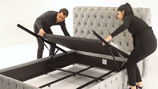 SET UP VIDEO FOR OUR END LIFT OTTOMAN BED FRAMES Ideal Furniture [upl. by Imoen]