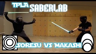 TPLA Lightsaber Laboratory Soresu vs Makashi [upl. by Neyuq836]