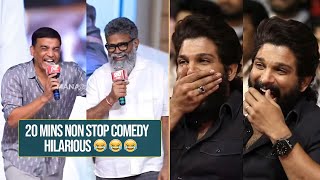 Sukumar and Dil Raju Hilarious Conversation  20 Mins Non Stop Comedy  Arya 20 Years Celebrations [upl. by Heydon]