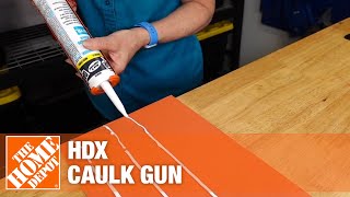 How to Use a Caulk Gun  The Home Depot [upl. by Maritsa273]