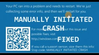 Your PC ran into problem and needs to restart MANUALLY INITIATED CRASH [upl. by Maxim]