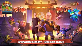 Spraying Hero Skin to Live viewers  Clash of Clans Live [upl. by Kenison]