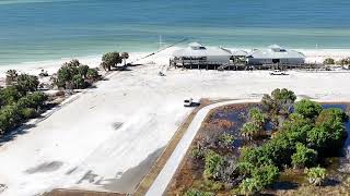 Honeymoon Island Caladesi Island 10524 Destruction from hurricane Helene [upl. by Arbmik]