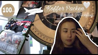 Koffer packen für den Rückflug nach 7 Monaten USA Ⅱ Zwei Koffer 100 lbs Ⅱ Auslandsjahr 201920 [upl. by Llyrrad]