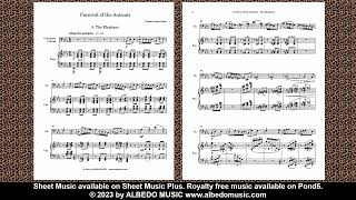 Elephant SaintSaens Carnival of the Animals full score sheet music [upl. by Fabrianne]