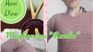 Tutorial golfino quotRomboquot  facile uncinetto—Mani Doro💖 [upl. by Wilona]