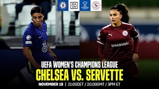 Chelsea vs Servette  Match en intégralité de la 4e journée de lUEFA Womens Champions League [upl. by Tahp]